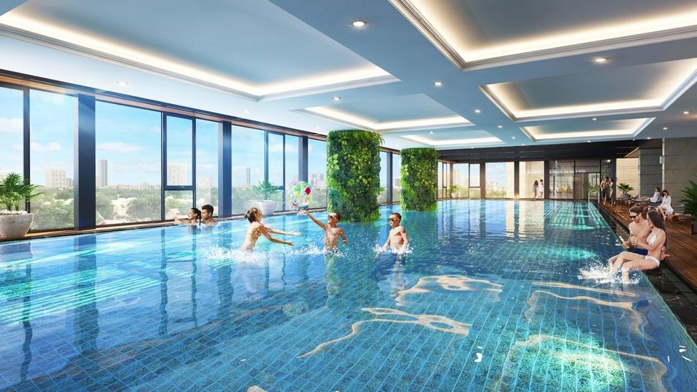 Bể bơi 4 mùa hiện đại